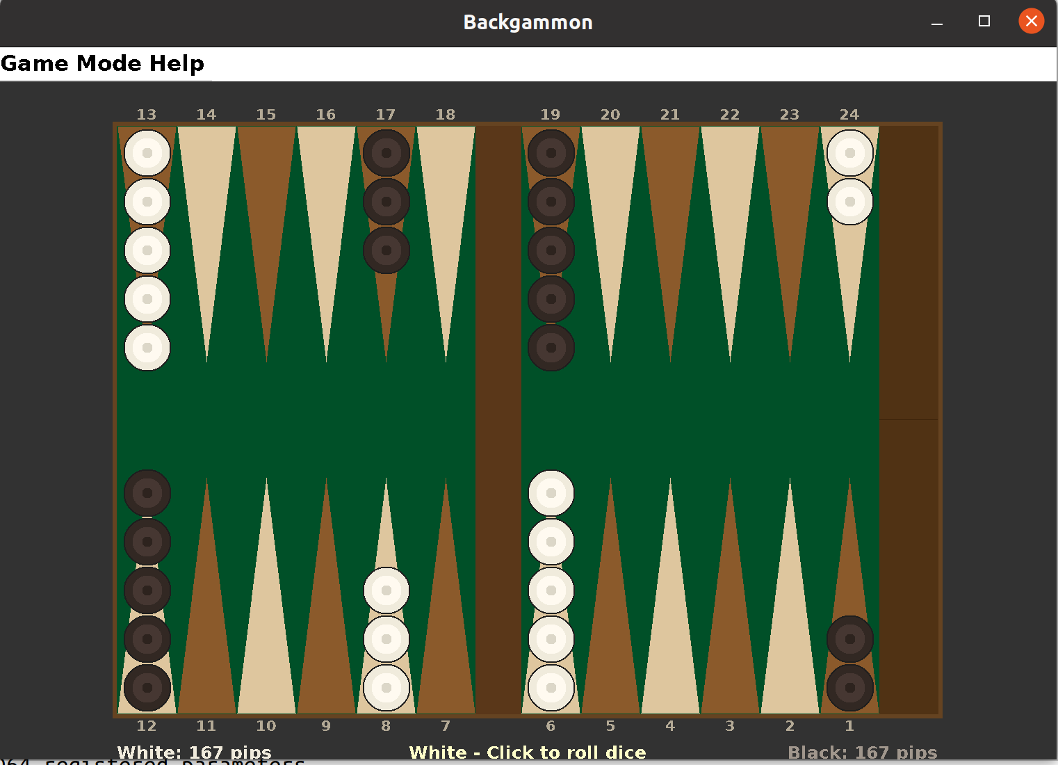 Backgammon sample program