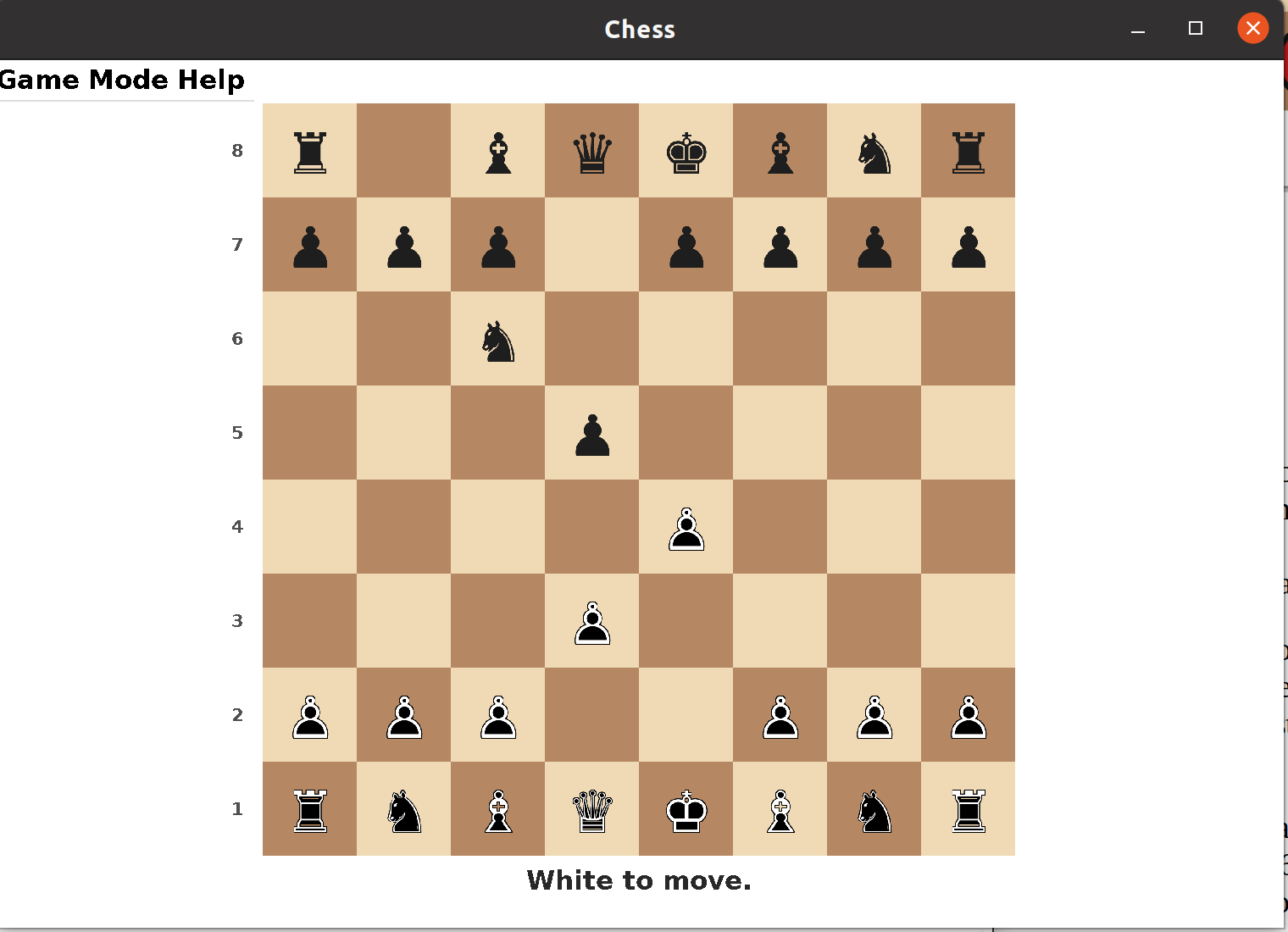 Chess sample program
