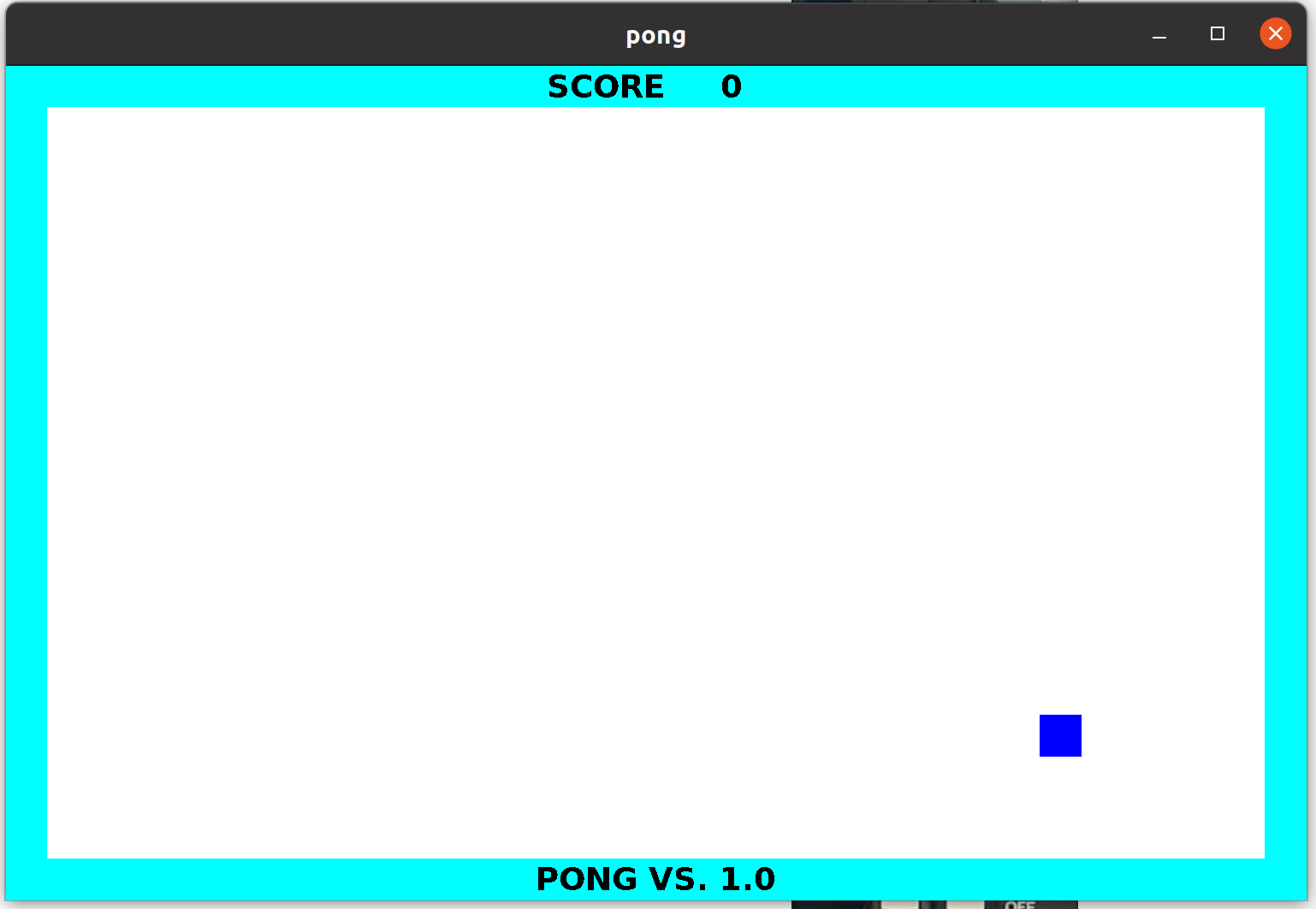 Pong sample program