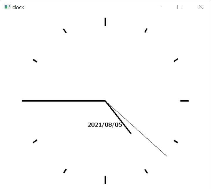 Resizable clock program