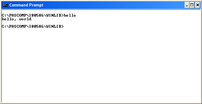 Hello world on Windows console API