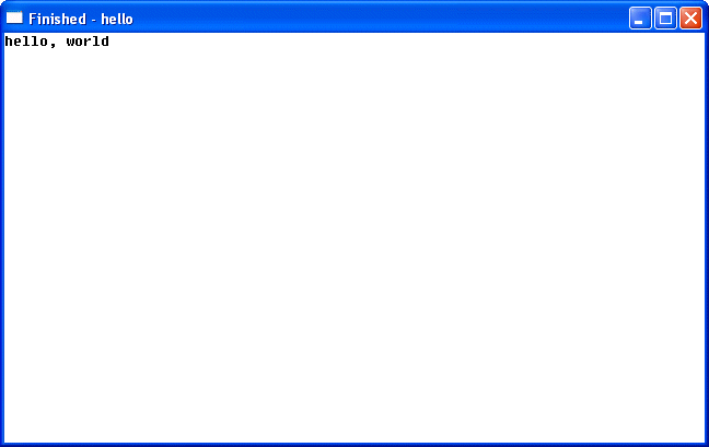 Hello world in graphical mode
