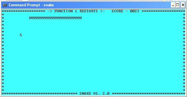 Snake console game